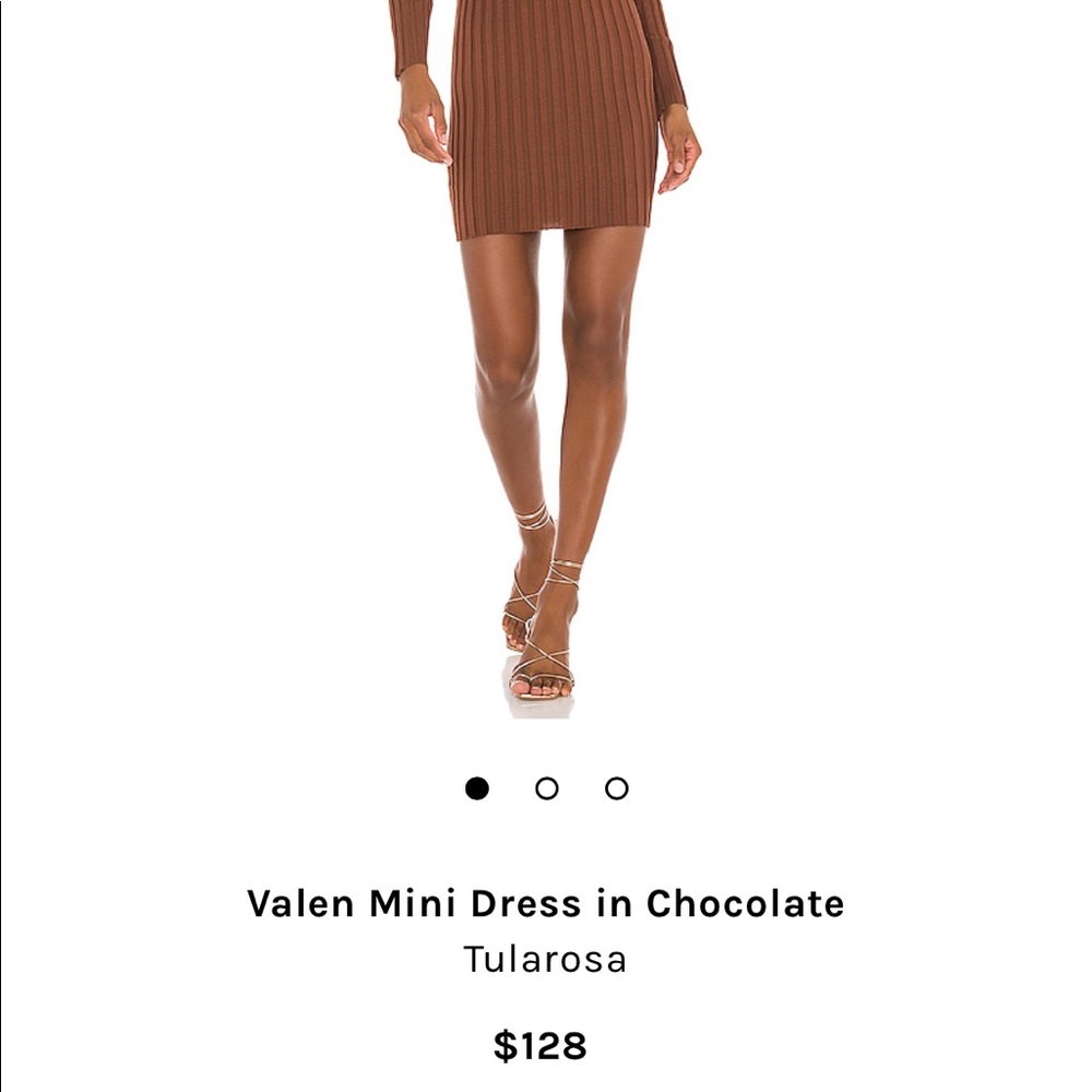 Tularosa Brown Ribbed Mini Dress - Picture 4 of 5